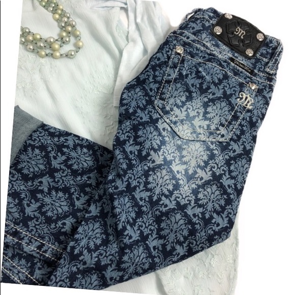 Miss Me FDL Print Cuffed Capri Jeans 26 - Picture 8 of 8